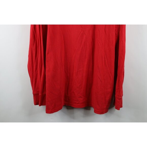 Vtg Y2K The North Face Mens 2XL Faded Spell Out Box Logo Long Sleeve T-Shirt Red - Picture 3 of 13